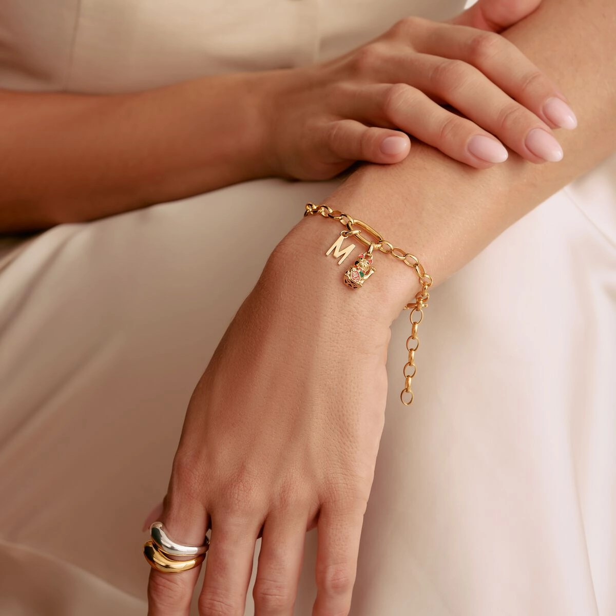 Thomas Sabo Gold Plated Letter H Connect Charm