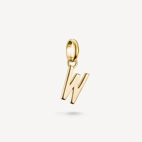 Thomas Sabo Gold Plated Letter W Connect Charm