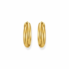Thomas Sabo Gold Plated Silver Essential Intertwined 27mm Hoop Earrings