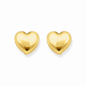 Thomas Sabo Gold Plated Sterling Silver Bold Heart Stud Earrings