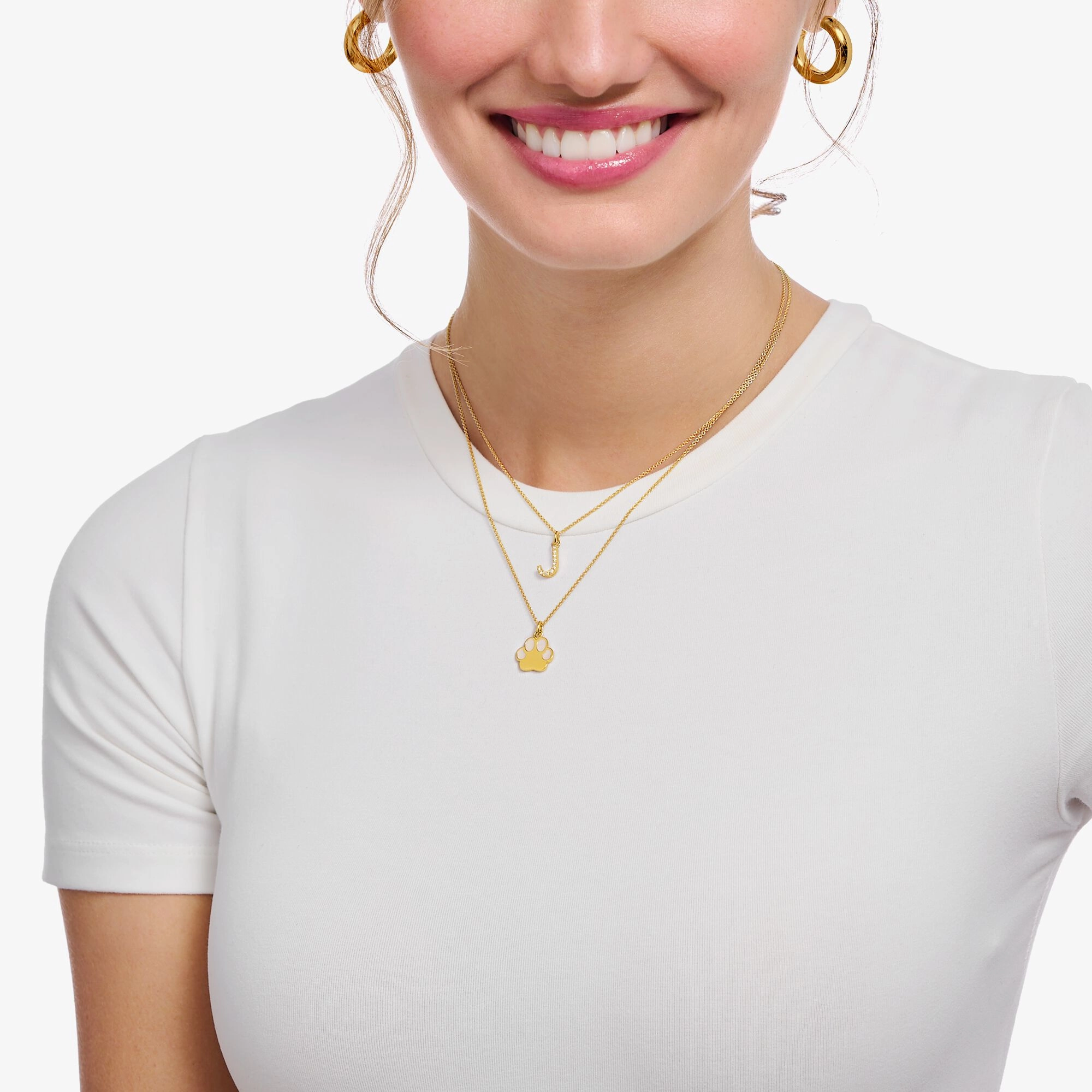 Thomas Sabo Gold Plated Sterling Silver Letter J Necklace