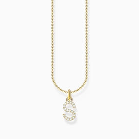 Thomas Sabo Gold Plated Sterling Silver Letter S Necklace