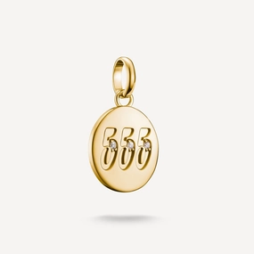 Thomas Sabo Gold Plated White Zirconia Angel Number '555' Connect Charm