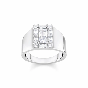 Thomas Sabo Heritage Sterling Silver Wide CZ Embellish Ring