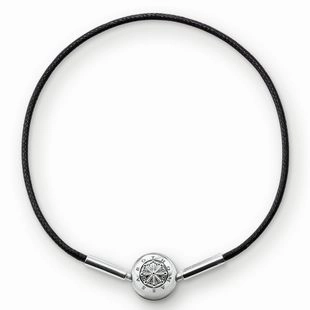 Thomas Sabo Karma Beads Sterling Silver Black Bracelet 21cm