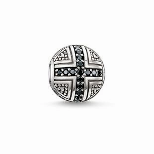 Thomas Sabo Karma Beads Sterling Silver Black Zirconia Hero Charm
