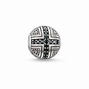 Thomas Sabo Karma Beads Sterling Silver Black Zirconia Hero Charm