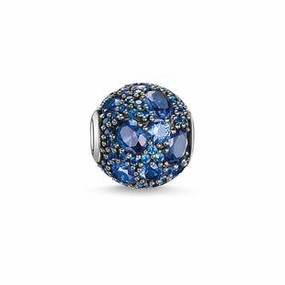 Thomas Sabo Karma Beads Sterling Silver Blue Spinel Deep Ocean Charm