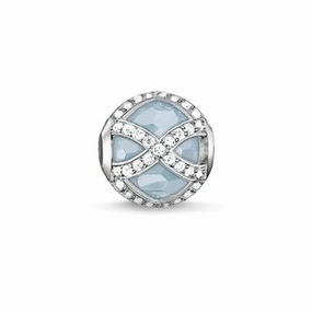 Thomas Sabo Karma Beads Sterling Silver Milky Aquamarine Maharani Charm