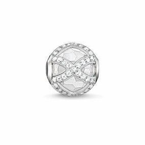 Thomas Sabo Karma Beads Sterling Silver Milky Quartz Zirconia Maharani Charm D