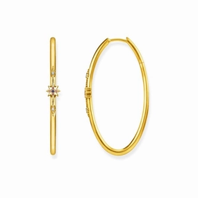 Thomas Sabo Kingdom of Dreams Gold Oval Hoop Earrings