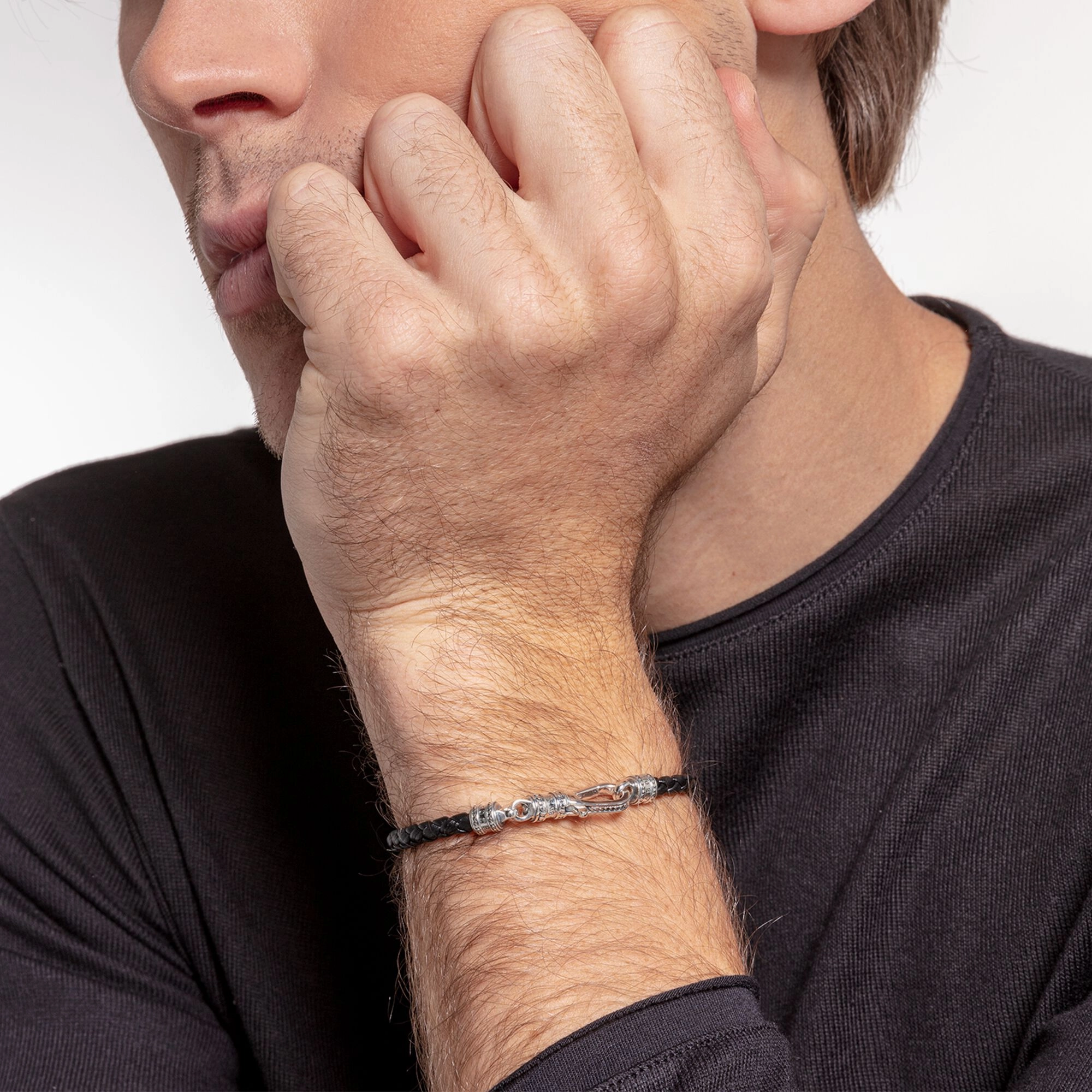 Thomas Sabo Leather Strap Lobster Clasp Bracelet