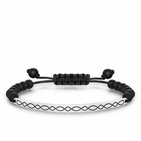 Thomas Sabo Love Bridge Silver And Black Obsidian Bracelet D