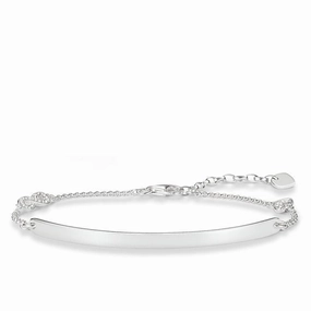 Thomas Sabo Love Bridge Sterling Silver White Zirconia Infinity Bracelet