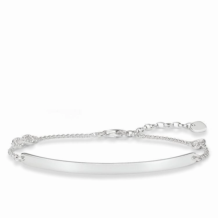 Thomas Sabo Love Bridge Sterling Silver White Zirconia Infinity Bracelet