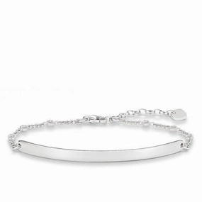 Thomas Sabo Love Bridge Sterling Silver White Zirconia Sparkling Circles Bracelet 19cm