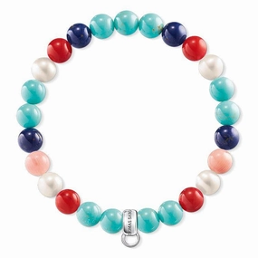Thomas Sabo Pearl Bamboo Turquoise Lapis 16.5cm Bracelet D