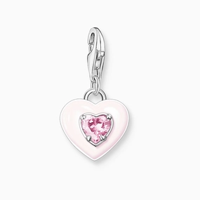 Thomas Sabo Pink Heart with Stone Charm