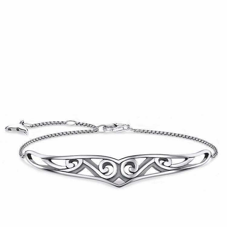 Thomas Sabo Rebel At Heart Sterling Silver Maori Ornamentation Bracelet D