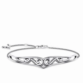 Thomas Sabo Rebel At Heart Sterling Silver Maori Ornamentation Bracelet D
