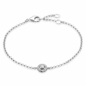 Thomas Sabo Rebel at Heart Sterling Silver White Zirconia Light Of Luna Bracelet