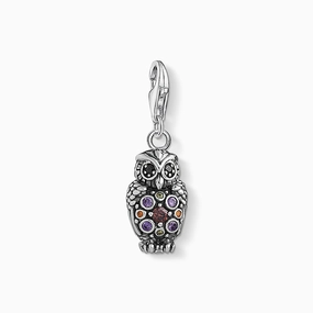 Thomas Sabo Sparkling Owl Pendant Charm