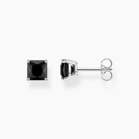 Thomas Sabo Sterling Black Stone Stud Earrings