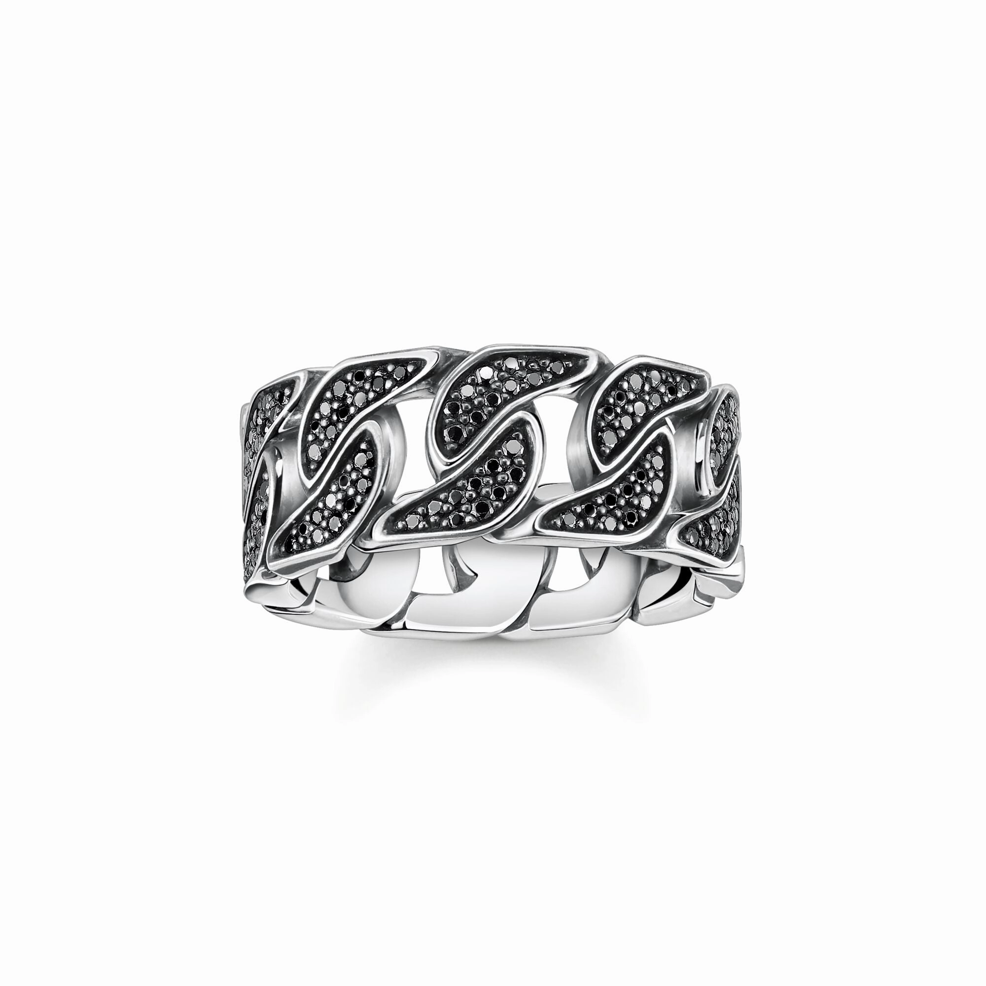 Thomas Sabo Sterling Silver Black Stones Ring