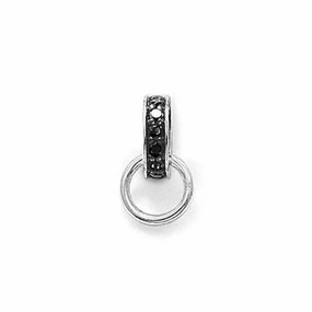 Thomas Sabo Sterling Silver Black Zirconia Charm Carrier