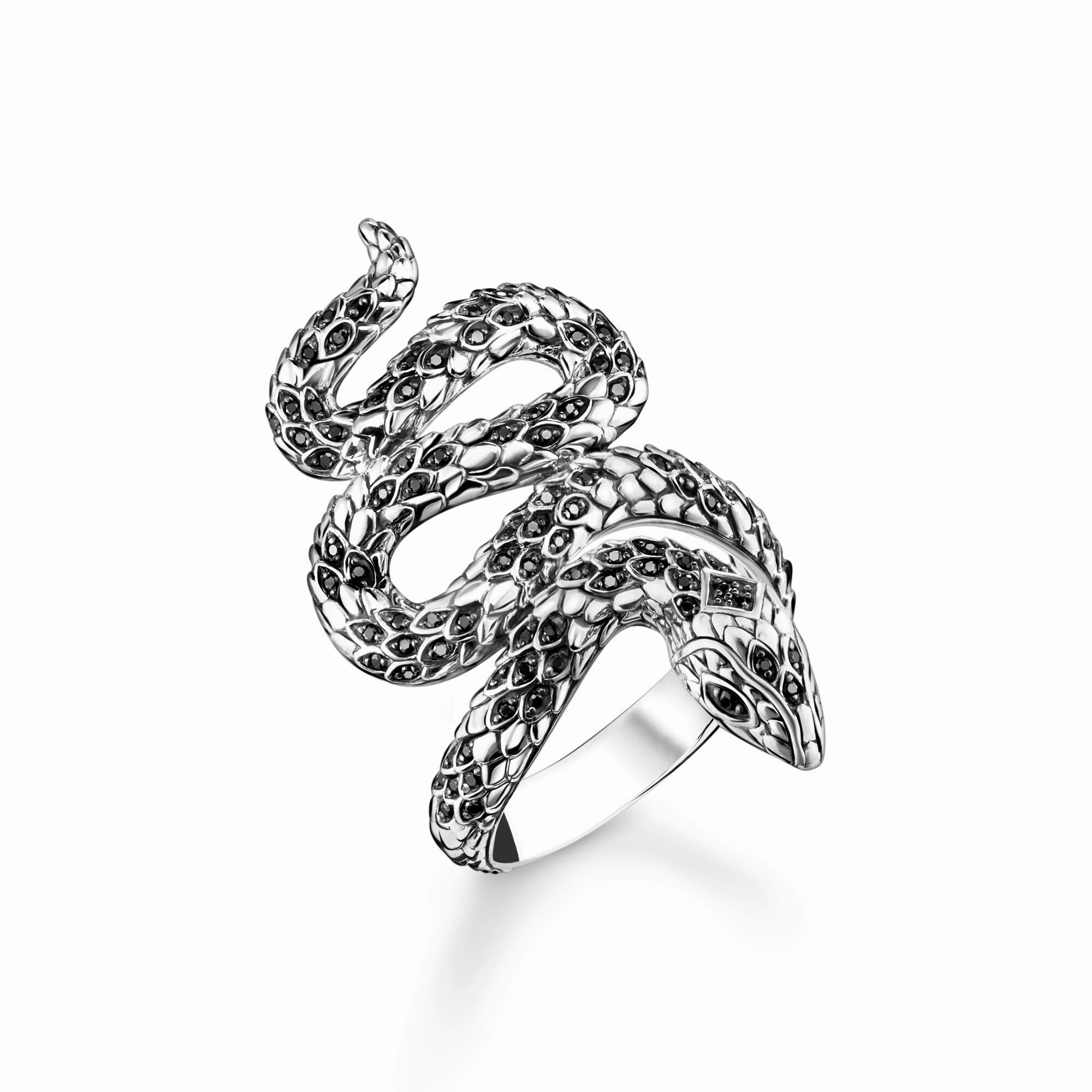 Thomas Sabo Sterling Silver Blackened Snake Ring