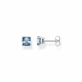 Thomas Sabo Sterling Silver Blue Stone Stud Earrings