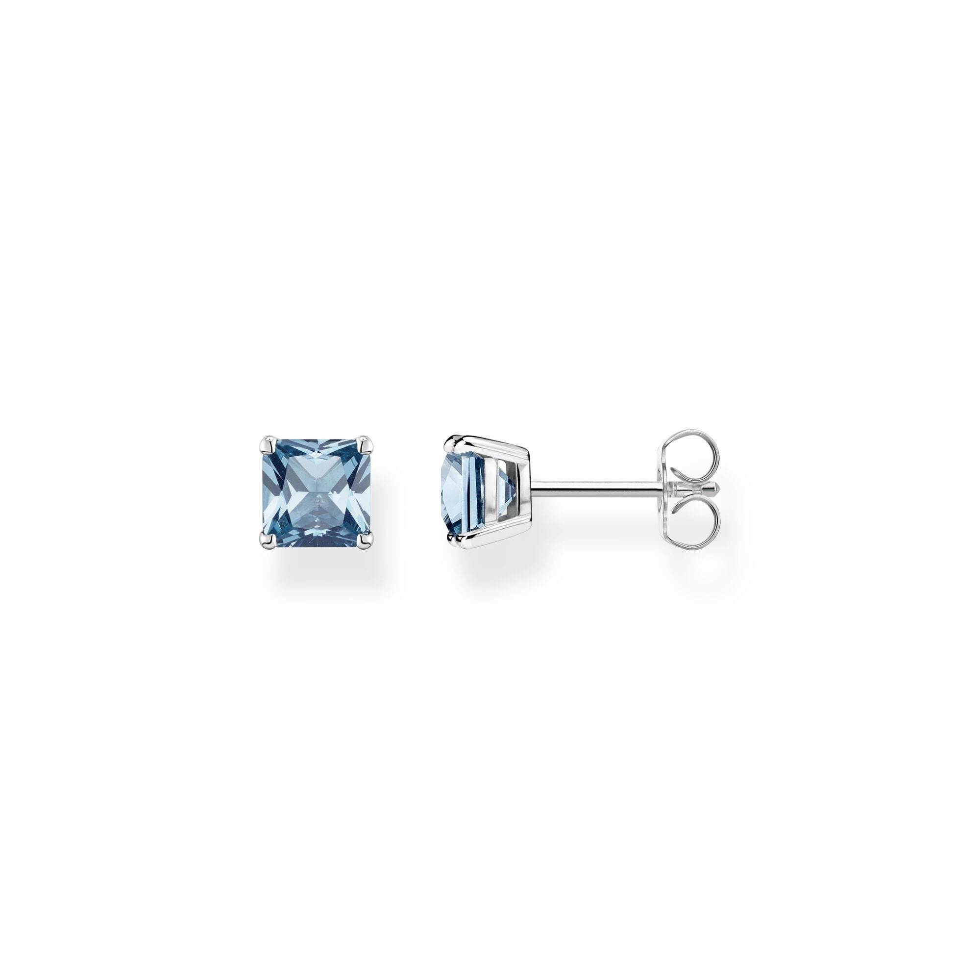 Thomas Sabo Sterling Silver Blue Stone Stud Earrings