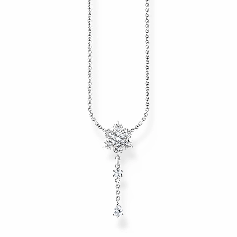 Thomas Sabo Sterling Silver Charm Club Snow Crystal CZ 40-45cm Chain