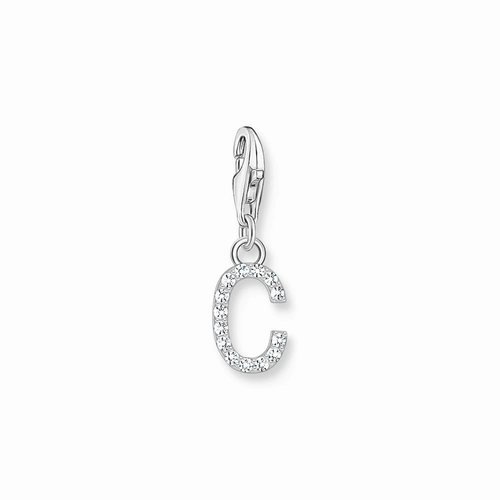 Thomas Sabo Sterling Silver Charmista CZ Letter "C" Charm