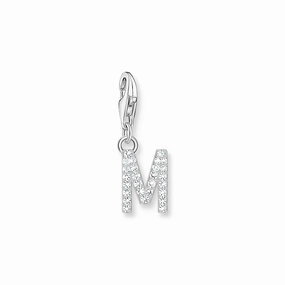 Thomas Sabo Sterling Silver Charmista CZ Letter "M" Charm