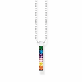 Thomas Sabo Sterling Silver Colourful Stone Necklace