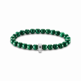 Thomas Sabo Sterling Silver Green Stone Bracelet D