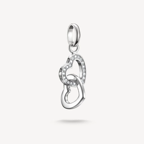 Thomas Sabo Sterling Silver Intertwined Hearts Connect Charm