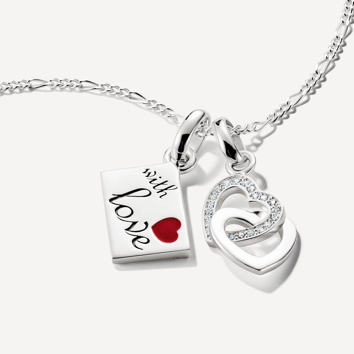 Thomas Sabo Sterling Silver Intertwined Hearts Connect Charm