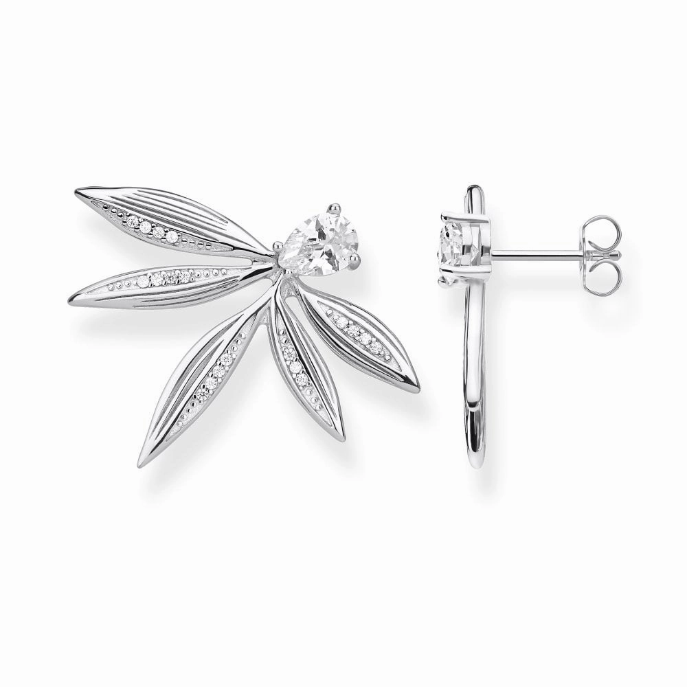 Thomas Sabo Sterling Silver Leaves Stud Earrings