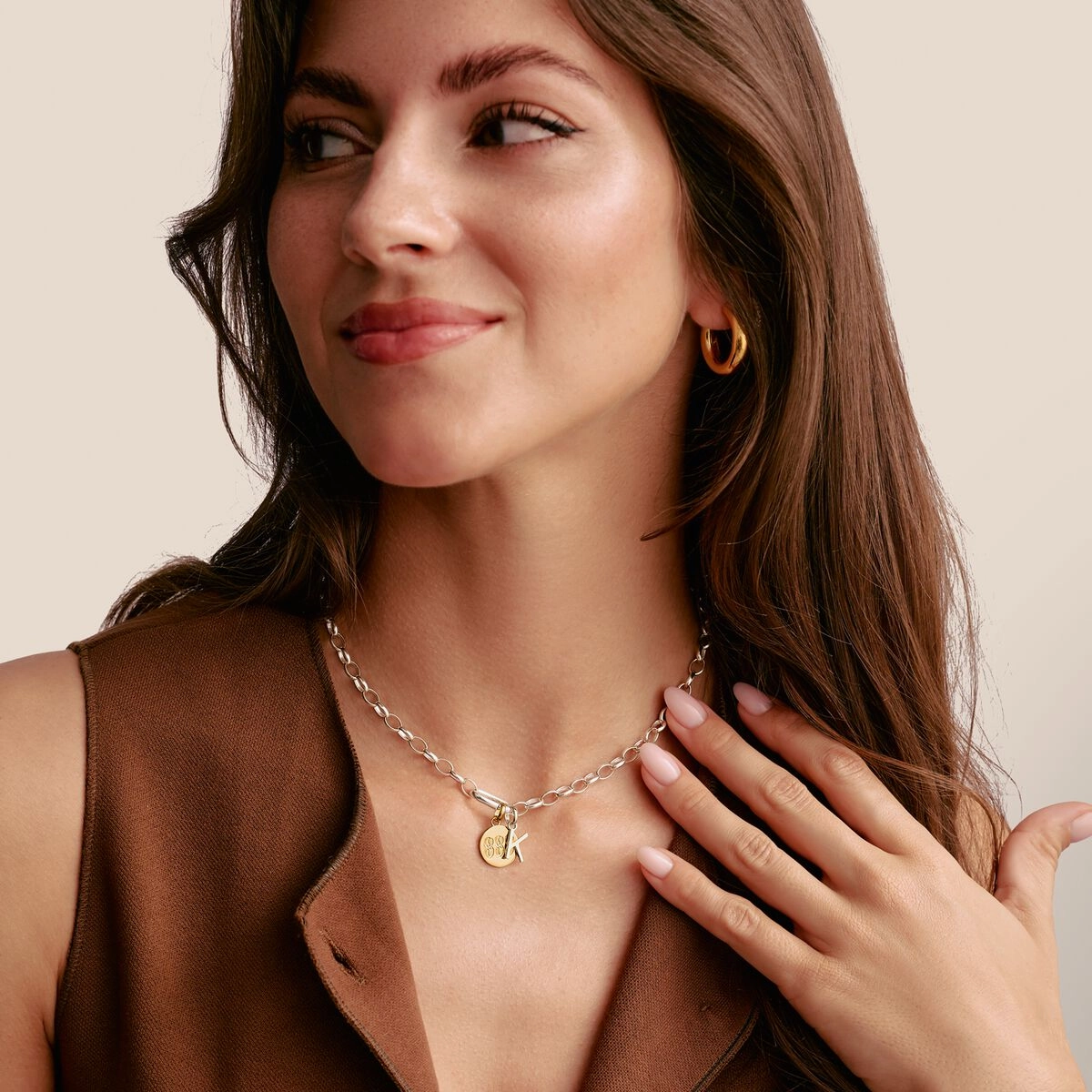 Thomas Sabo Sterling Silver Letter K Connect Charm