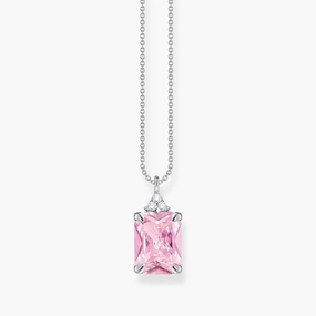 Thomas Sabo Sterling Silver Pink Stones Necklace