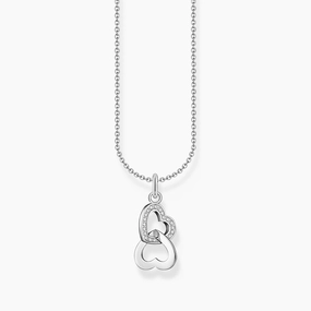 Thomas Sabo Sterling Silver Red Zirconia Heart Necklace