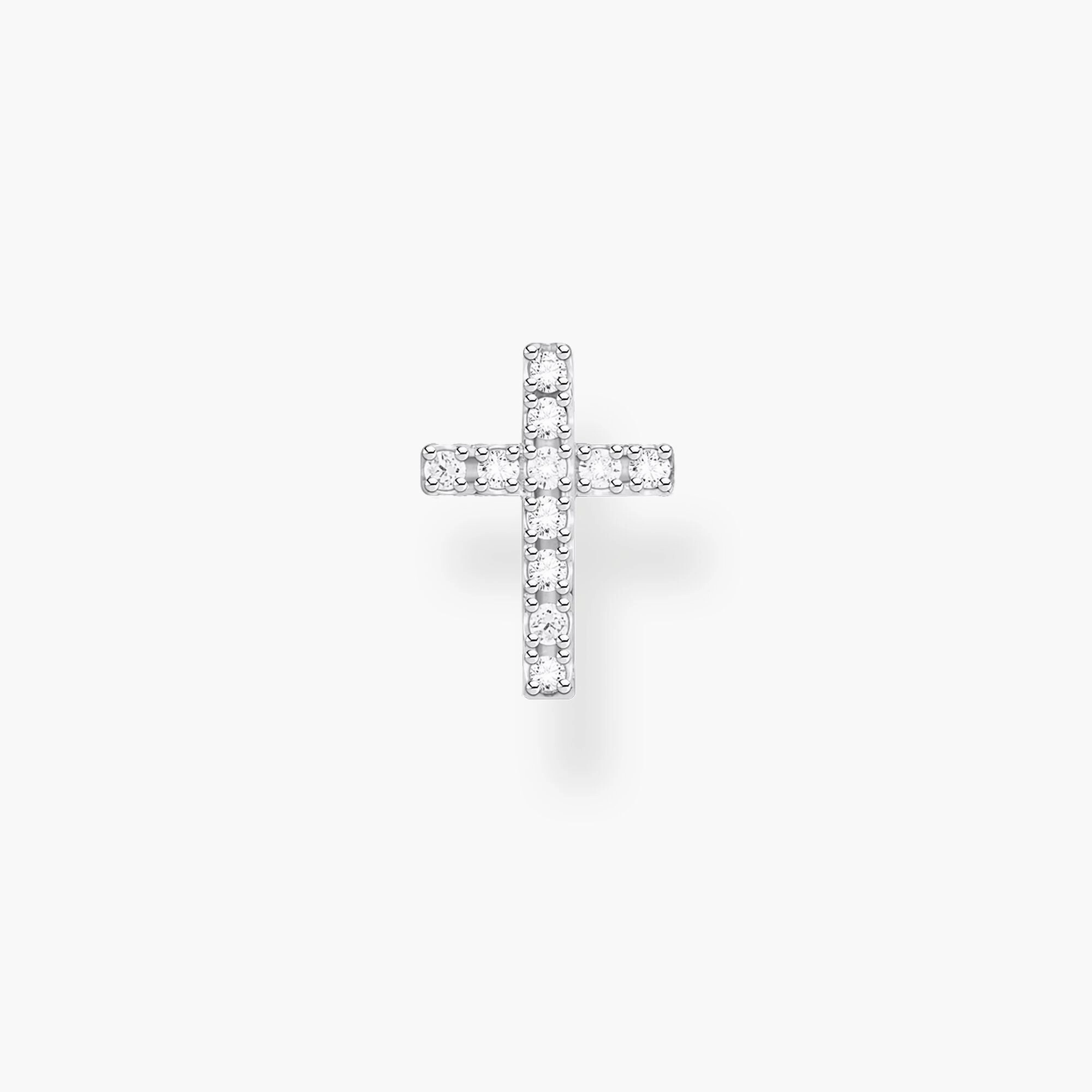 Thomas Sabo Sterling Silver Single Cross Stud Earrings