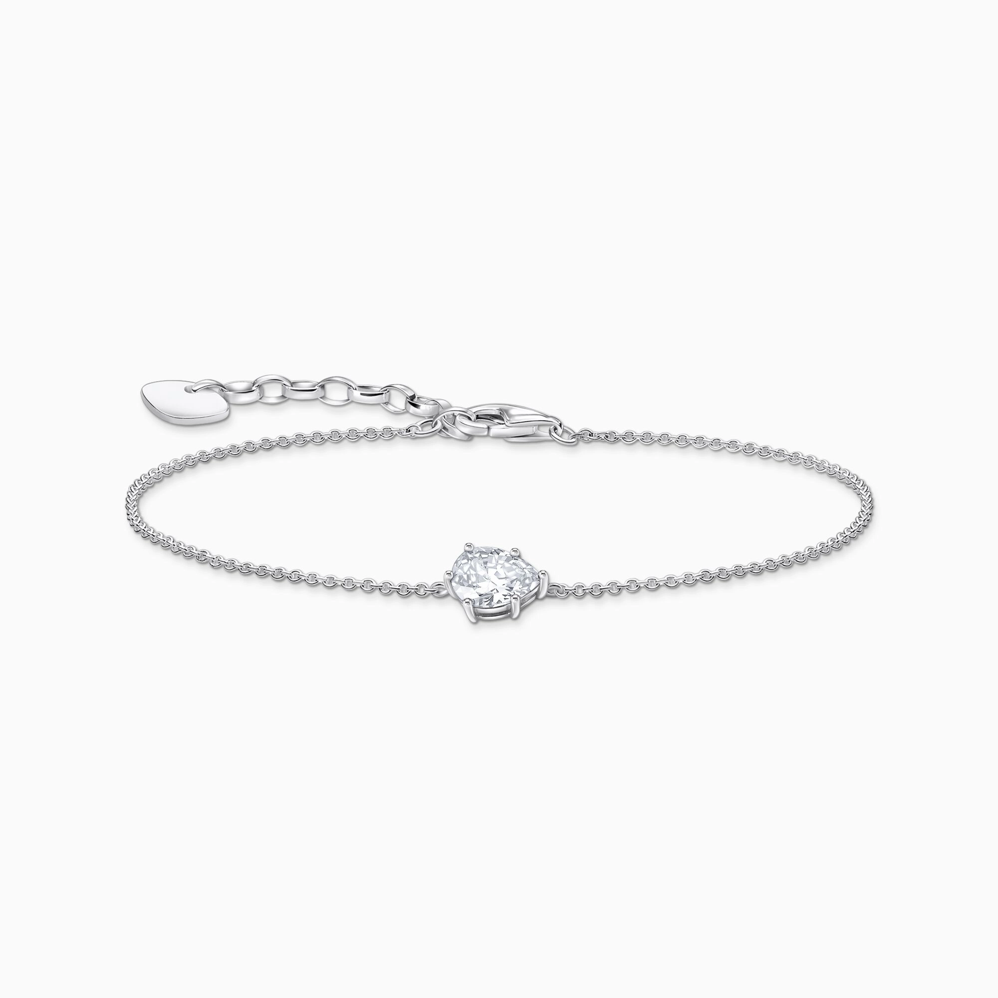 Thomas Sabo Sterling Silver Teardrop White Zirconia Bracelet
