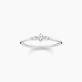 Thomas Sabo Sterling Silver White Stones Vintage Ring
