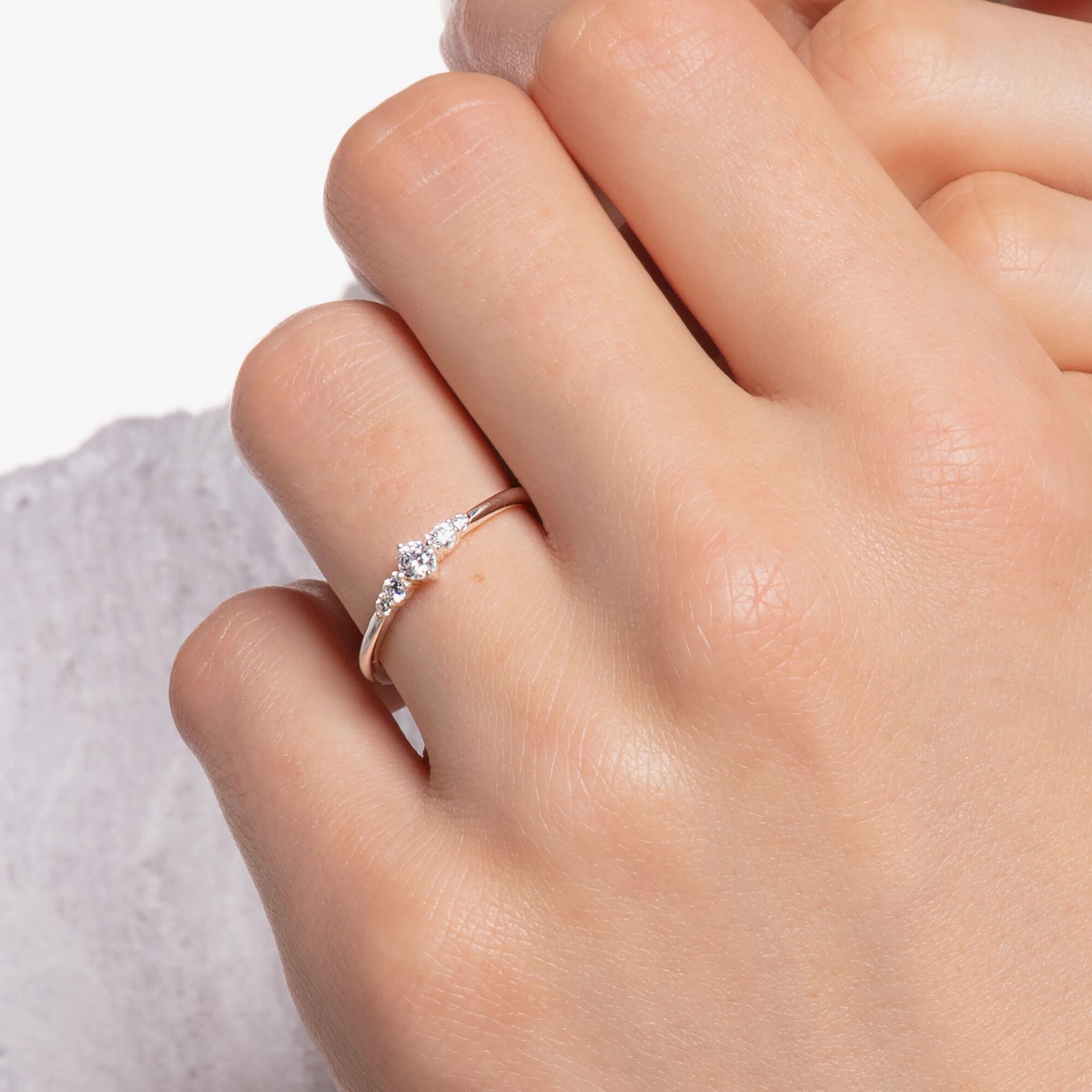 Thomas Sabo Sterling Silver White Stones Vintage Ring