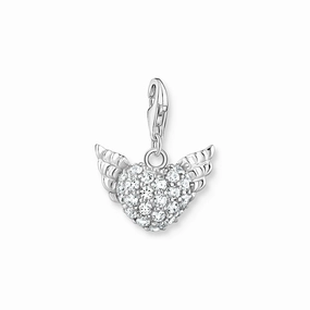Thomas Sabo Sterling Silver Winged Heart Charm
