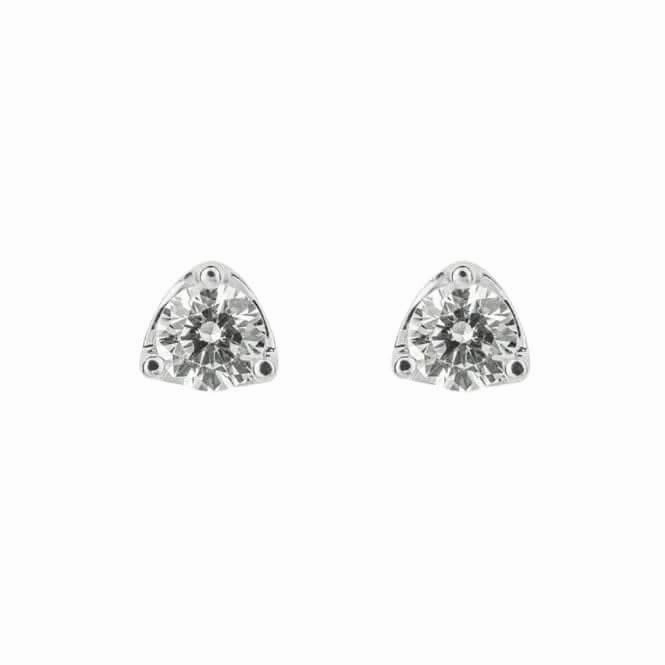 Three Claw Solitaire Zirconia Stud Earrings E6188