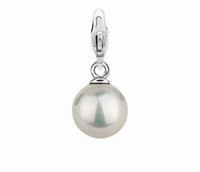 Ti Sento Charm Pearly White Silver